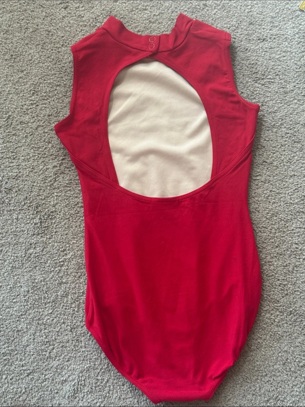 Capezio Studio Collection High Neck Leotard in Scarlet!